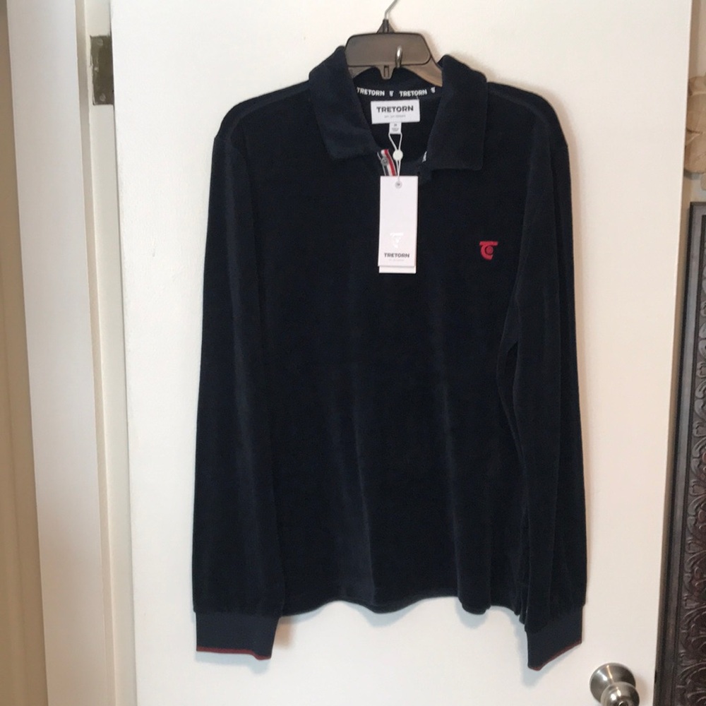 NEW Tretorn‎ Navy Velour Shirt. XL